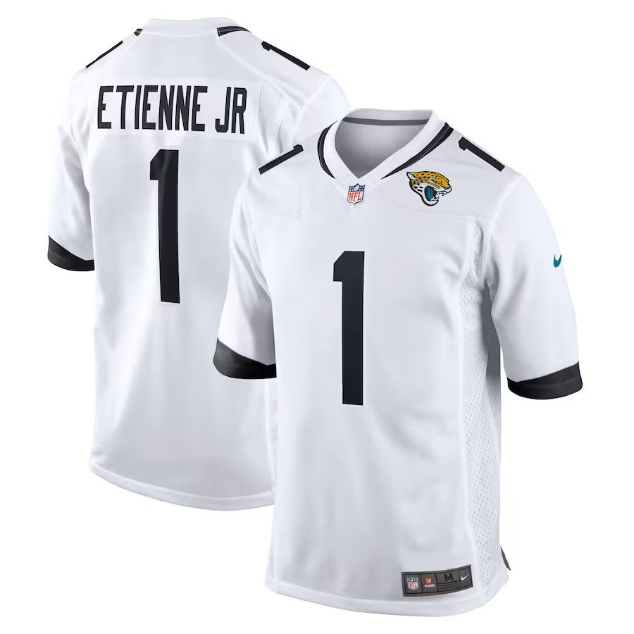 Men Jacksonville Jaguars #1 Travis Etienne Jr. Nike White Game Player NFL Jersey->jacksonville jaguars->NFL Jersey